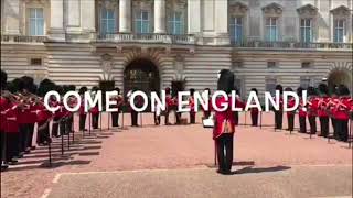 Queen Elizabeth Supports Englands World Cup Dreams Guards Play Three Lions  Its Coming Home [upl. by Dibru]