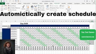 Automatically create shift schedule in Excel [upl. by Anaujik]