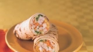 Receta de Taco Wrap y Ensalada de Mango con Pepino [upl. by Drape]