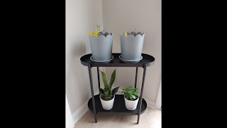 IKEA SIDE TABLEPLANT STAND  OLIVBLAD 22 UNBOXING amp ASSEMBLY [upl. by Pisano721]