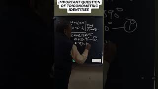 IMPORTANT QUESTION OF TRIGONOMETRIC IDENTITIES FOR CLASS10 maths seriestricks mathproblem educat [upl. by Hannan]