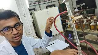 Alkaline hydrolysis of benzamide by Manu Sir chemistry practical chemistrypractical bhu [upl. by Cordova]