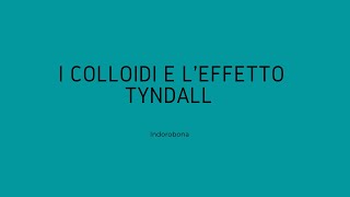 I colloidi e leffetto tyndall [upl. by Ecnadnak236]