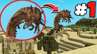 i Found Longest Scary Blood Worm 😱 in Minecraft   Part1 [upl. by Muffin]