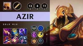 Azir Mid vs Corki Dominating  EUW Challenger Patch 1416 [upl. by Rosemonde]