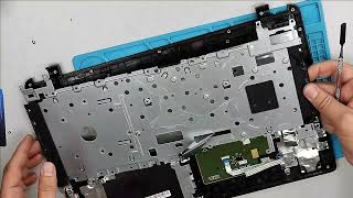 Acer Aspire E1522 keyboard without screws replacement  partial disassembly [upl. by Winikka]