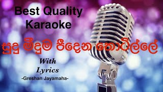 Sudu Meeduma Pidena Thotille Karaoke Acoustic  Greshan Jayamaha sinhalakaraoke sinhalakaroke [upl. by Eneryc627]