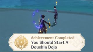 You Should Start a Doushin Dojo Hidden Achievement Genshin Impact [upl. by Dnaltiac]