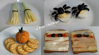 Ideas para halloween BOTANAS SALADAS PARA HALLOWEEN Receta  401 [upl. by Leoline]