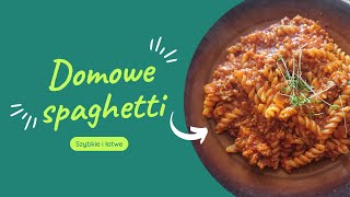 Domowe ala spaghetti z mięsem mielonym i sosem pomidorowym szybki przepis na proste i smaczne danie [upl. by Pinebrook]