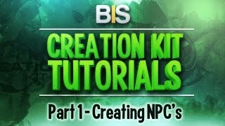 Skyrim Creation Kit Tutorials  Episode 1 Creating And Adding NPCs [upl. by Aivilys66]