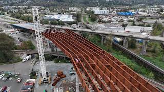 Pattullo Bridge Construction  20240926 [upl. by Ayerhs916]