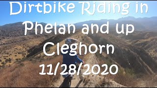 Dirtbike Riding around Phelan CA and up Cleghorn Trail [upl. by Karlie891]