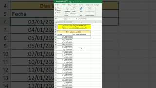 📆Calendario laboral en Excel excel exceltips exceltutorial tips trucos tutorial consejos [upl. by Cupo]