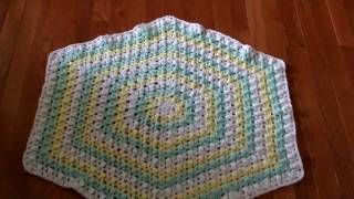 Hexagon Crochet Baby Blanket [upl. by Anhcar]