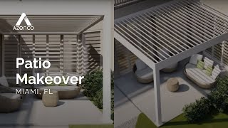 3D Rendering Aluminum Pergola With Louvered Roof attached To The House [upl. by Adnanref184]