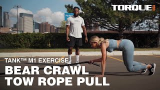 TANK M1 Push Sled Exercises Bear Crawl Tow Rope Pull [upl. by Kedezihclem]