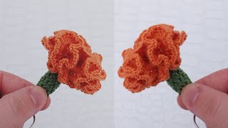 📌Pretty crochet carnation flower for home decor [upl. by Heinrick]