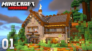 Minecraft Lets Play  Ep 1 AMAZING START Hardcore Minecraft 1204 [upl. by Marje915]