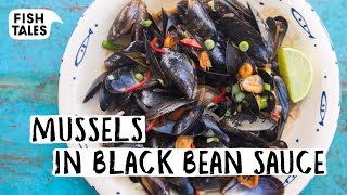 Cooking MUSSELS in Black Bean Sauce  Bart van Olphen [upl. by Nadean]