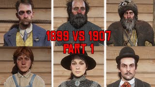 Red Dead Redemption 2 1899 vs 1907 Characters Changes Part 1 [upl. by Arawaj]