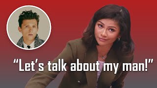 Zendaya talking about Tom Holland during the Dune press [upl. by Ji]