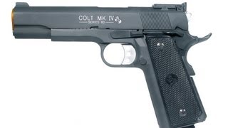 COLT MK IV SERIES 80 SPRING AIRSOFT GUN REVIEW [upl. by Caleb]