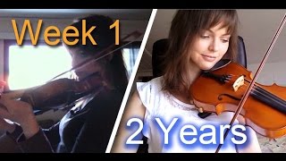 Adult beginner violinist  2 years progress video [upl. by Ramhaj577]