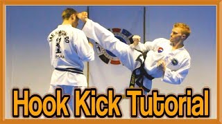 Taekwondo Hook Kick Tutorial  GNT How to [upl. by Ennovart968]