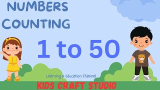 Learn To Count 1 to 50 Numbers Counting One to Fifty  Easy 150 spelling In English For Beginners [upl. by Acile549]