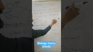 Monozygotic and Dizygotic Twins Hindi Genetics shorts biology shorts Life science shorts [upl. by Minoru585]