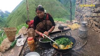 this is the daily chores of mountain life  lajimbudha [upl. by Neelehtak]