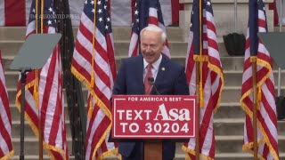 Hutchinson launches 2024 bid in Arkansas [upl. by Nylasoj]