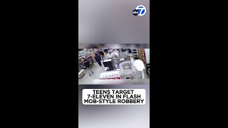 4 teens steal alcohol assault clerk in flashmob robbery at 7Eleven [upl. by Etterb]