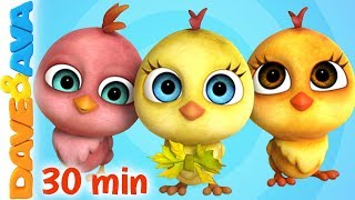 🐥 Little Chicks  More Nursery Rhymes amp Kids Songs  Dave and Ava 🐥 [upl. by Yecak]