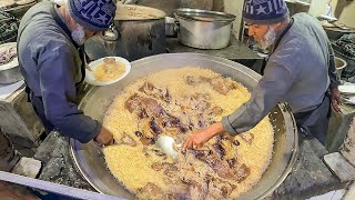 Kabuli Pulao Recipe  Famous Uzbek Pilaf Centre  40 KG Wedding Pilaf Recipe  Street Food Peshawar [upl. by Babs17]