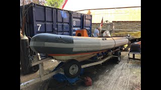 Part 1  Painting our 54m RIB with Polymarine Flexithane Hypalon Paint [upl. by Shelia]