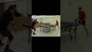 Tom Heavy Topspin Backhand Loop Open vs Tyler Serve ATTC Auburn Table Tennis Club tabletennis [upl. by Kenny505]