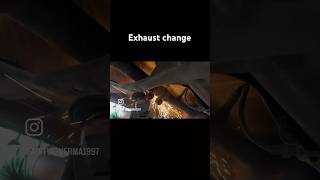 Skoda fabia 14 MPI exhaust change [upl. by Atteloc]