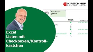 Excel Listen mit Kontrollkästchen  Checkboxen für Aufgaben ToDo Listen und im Projektmanagement [upl. by Consalve]