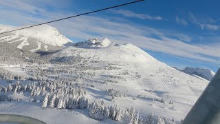 Skiing Banff Sunshine Village 4k [upl. by Alyacim]