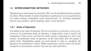 Interconnection Networks  Chapter 1  Classification of multiprocessors interconnection networks [upl. by Eliak]