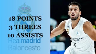 Facundo Campazzo Highlights 18 Pts 3 threes 10 Asts vs Barcelona 2425 Season [upl. by Ellemrac653]