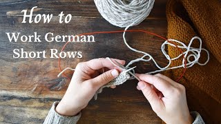 German Short Row tutorial [upl. by Navada17]