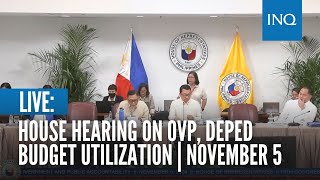 LIVE House hearing on OVP DepEd budget utilization  November 5 [upl. by Ahseram]