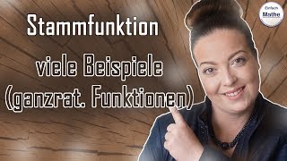 Viele Beispiele für Stammfunktionen von ganzrationalen Funktionen by einfach mathe [upl. by Ennairod]