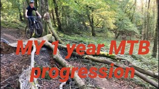 MTB downhill  my 1 year MTB progression [upl. by Calan]