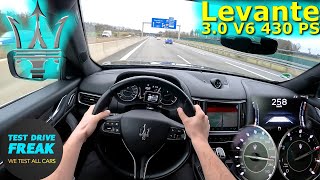 2022 Maserati Levante Modena S 30 V6 430 PS TOP SPEED GERMAN AUTOBAHN DRIVE POV [upl. by Esiled]