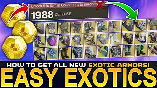 Destiny 2 How To Get ALL NEW EXOTICS without Unlocking Them In Collections First Easy Exotic Armor [upl. by Enirbas]