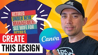 Easy Canva TShirt Design Tutorial for Beginners  Simple Vintage Line Design for Print on Demand [upl. by Goraud648]